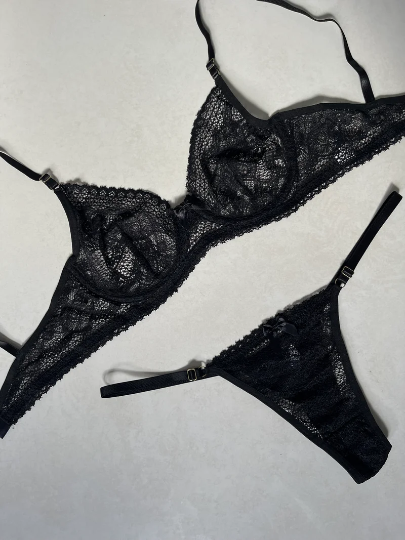 Conjunto Flora (preto) — foto 1