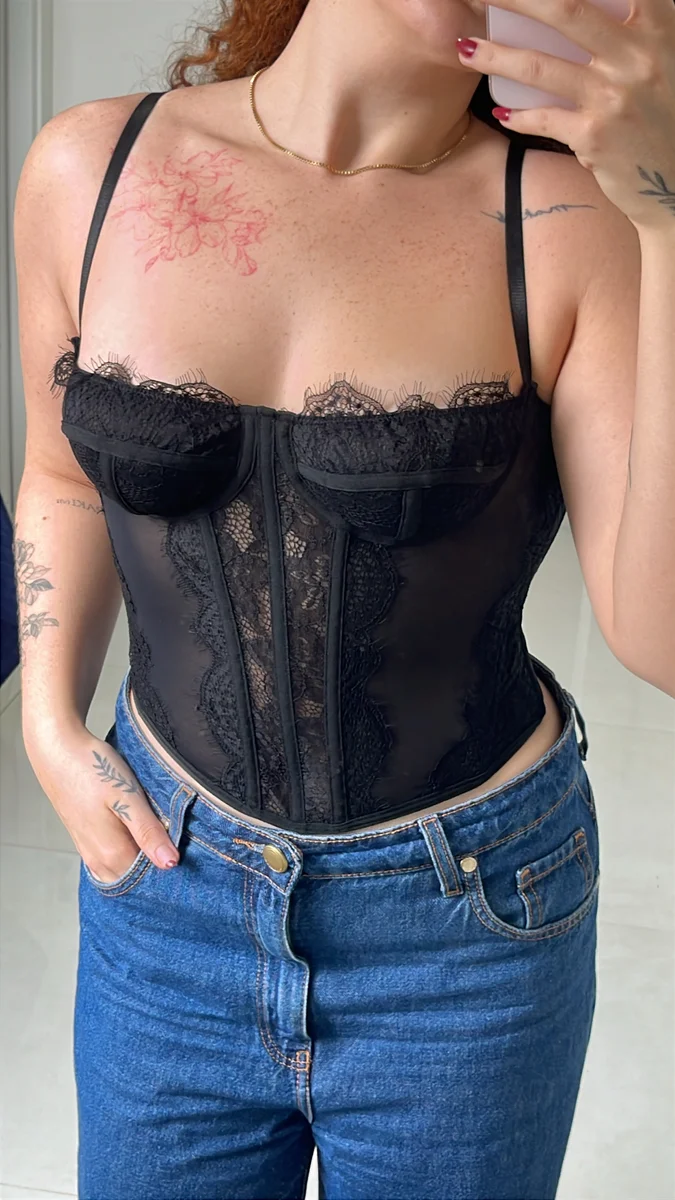 Corselet gringa (preto) — foto 1